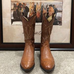 Tony Lama ostrich leather boots